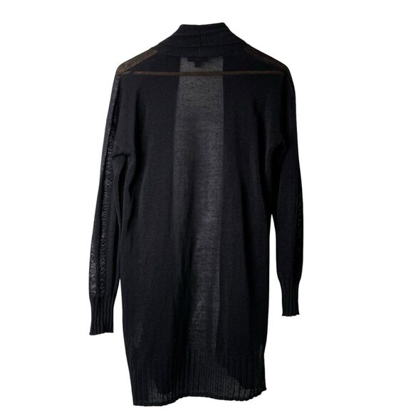 J Crew Long Linen Blend Cardigan Sweater Sz Small Semi Sheer Preppy Minimalist - Picture 3 of 13